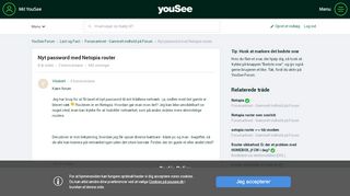 
                            4. Nyt password med Netopia router - YouSee Forum