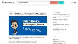 
                            11. Nytt fra skolestart: Digital meldebok - Røros kommune