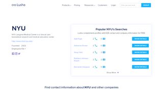 
                            11. NYU - Email Address Format & Contact Phone Number - Lusha