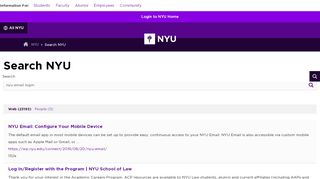 
                            3. NYU Email - Search NYU