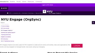 
                            10. NYU Engage (OrgSync)