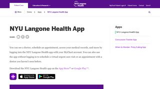 
                            2. NYU Langone Health App