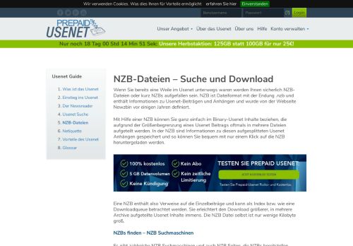 
                            2. NZB-Dateien – NZB Suche, Suchmaschinen und ... - Prepaid-Usenet