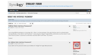 
                            7. NZBGet Web Interface Password? - Synology Forum