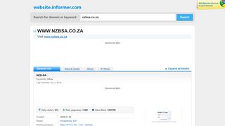 
                            12. nzbsa.co.za at Website Informer. NZB-SA. Visit NZB SA.