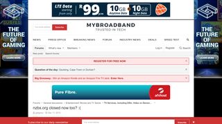 
                            10. nzbs.org closed now too? :( | MyBroadband