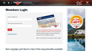 
                            9. NZMCA : Members Login