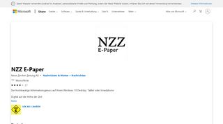 
                            8. NZZ E-Paper beziehen – Microsoft Store de-DE