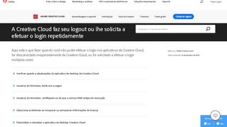 
                            7. O Adobe Creative Cloud faz seu logout ou lhe solicita a efetuar o login ...