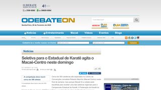 
                            13. O Debate On - Diário de Macaé - Seletiva para o Estadual de Karatê ...