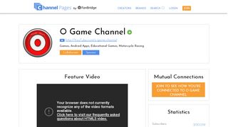 
                            4. O Game Channel - Channel Pages