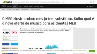 
                            4. O MEO Music acabou mas já tem substituto. Saiba qual é a nova ...