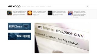 
                            8. O MySpace tem uma falha de segurança enorme, e ... - Gizmodo Brasil