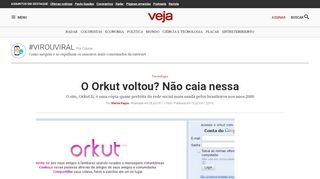 
                            7. O Orkut voltou? Não caia nessa | VEJA.com