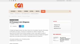 
                            13. O Pronasci em Alagoas | GGN