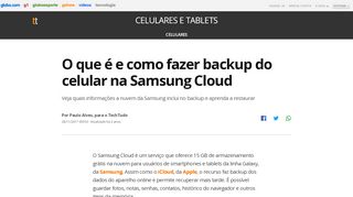 
                            5. O que é e como fazer backup do celular na Samsung Cloud - TechTudo