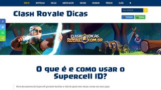 
                            8. O que é e como usar o Supercell ID? - Clash Royale Dicas