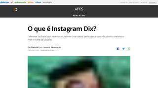 
                            3. O que é Instagram Dix? | Redes sociais | TechTudo