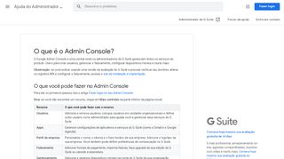
                            5. O que é o Admin Console? - Ajuda do Administrador ... - Google Support