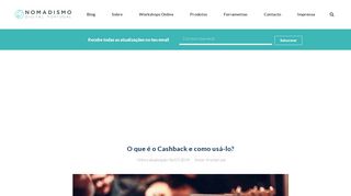 
                            13. O que é o Cashback e como usá-lo? – Nomadismo Digital Portugal