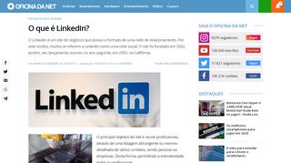 
                            5. O que é o LinkedIn? - Oficina da Net