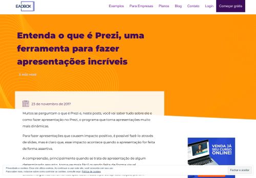 
                            10. O que é Prezi, como fazer apresentações com ele + exemplos - Eadbox