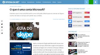 
                            13. O que é uma conta Microsoft? - Oficina da Net