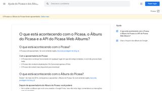 
                            7. O que está acontecendo com o Picasa, o Álbuns do Picasa e a API ...