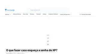 
                            11. O que fazer caso esqueça a senha do XP? - TecMundo