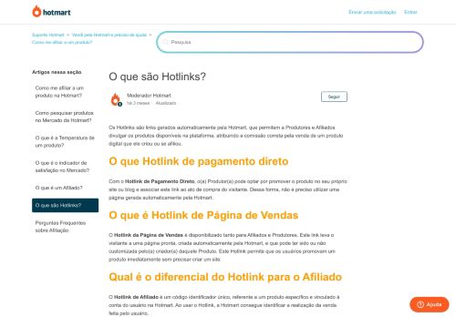 
                            11. O que são HotLinks? – Suporte Hotmart