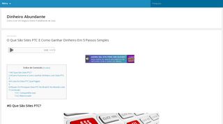 
                            12. O Que São Sites PTC E Como Ganhar Dinheiro Em 5 Passos Simples