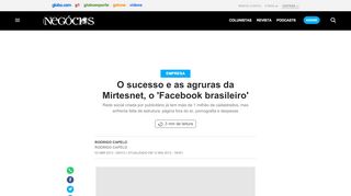 
                            5. O sucesso e as agruras da Mirtesnet, o 'Facebook brasileiro' - Época ...