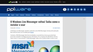 
                            4. O Windows Live Messenger voltou! Saiba como o instalar e usar ...