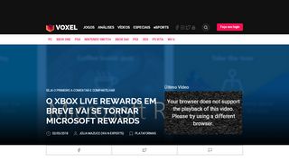 
                            8. O Xbox Live Rewards em breve vai se tornar Microsoft Rewards - Voxel