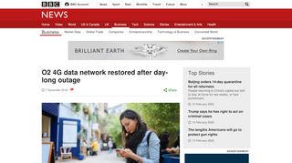
                            10. O2 4G data network restored after day-long outage - BBC News