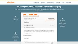 
                            10. O2 Business Mobilfunk direkt online kündigen - Aboalarm