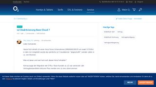 
                            3. o2 Deaktivierung Base Cloud ? | O₂ Community