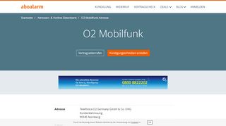 
                            11. O2 Handy Hotline, Anschrift, Faxnummer und E-Mail - Aboalarm