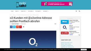 
                            6. o2-Kunden mit @o2online-Adresse sollten Postfach ... - MobiTalk.de