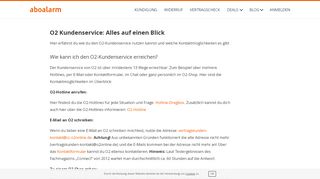 
                            7. O2 Kundenservice: Alles auf einen Blick - Aboalarm