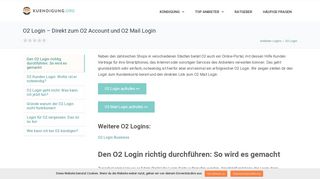 
                            13. O2 Login ▷ Direkt zum O2 Account und O2 Mail Login - Kuendigung.org