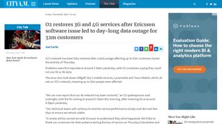 
                            11. O2 network back up after outage takes down Giffgaff, Tesco Mobile ...