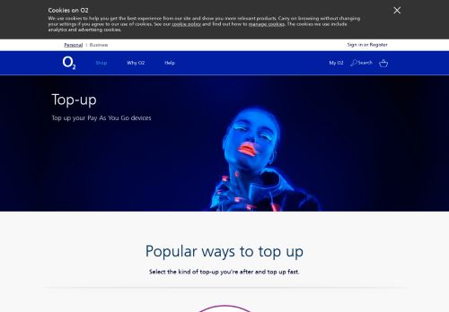 
                            10. O2 | Pay As You Go mobile top-up | Top up online or set up an Auto ...
