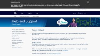 
                            8. O2 | Pocket Hotspot | Help & Support