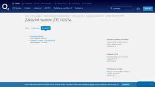 
                            3. O2 | VDSL modem ZTE ZXHN H267A - Ke stažení - Modemy pro ...