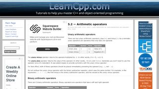 
                            13. O.3.2 — Arithmetic operators | Learn C++ - Learn C++