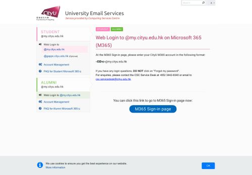
                            4. O365 - University Email Systems - Computing Services Centre, City ...