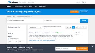 
                            2. O9ool homepage registration Jobs, Employment | Freelancer