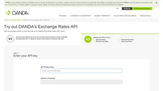 
                            8. OANDA Exchange Rates API Test Drive | OANDA