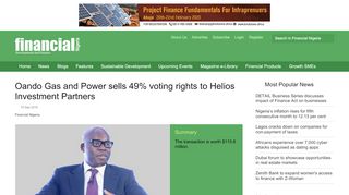 
                            4. Oando Gas and Power sells 49% voting rights to Helios Investment ...
